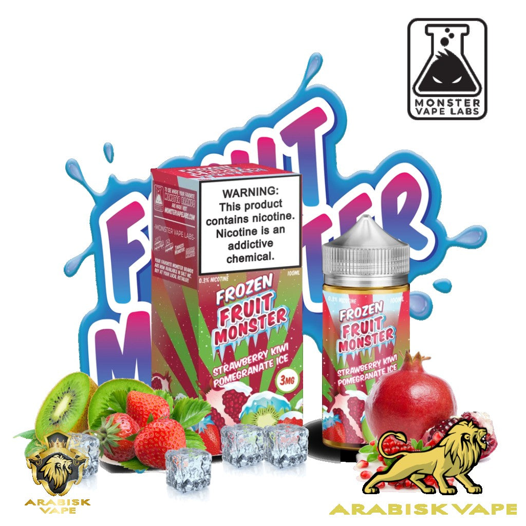 Frozen Fruit Monster - Strawberry Kiwi Pomegranate 100ml 0mg Monster Vape Labs