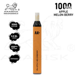 Load image into Gallery viewer, ARABISK AK+ 1000 PUFFS 50MG - APPLE MELON BERRY Arabisk Vape
