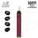 Load image into Gallery viewer, ARABISK AK+ 1000 PUFFS 50MG - GRAPE STRAWBERRY Arabisk Vape
