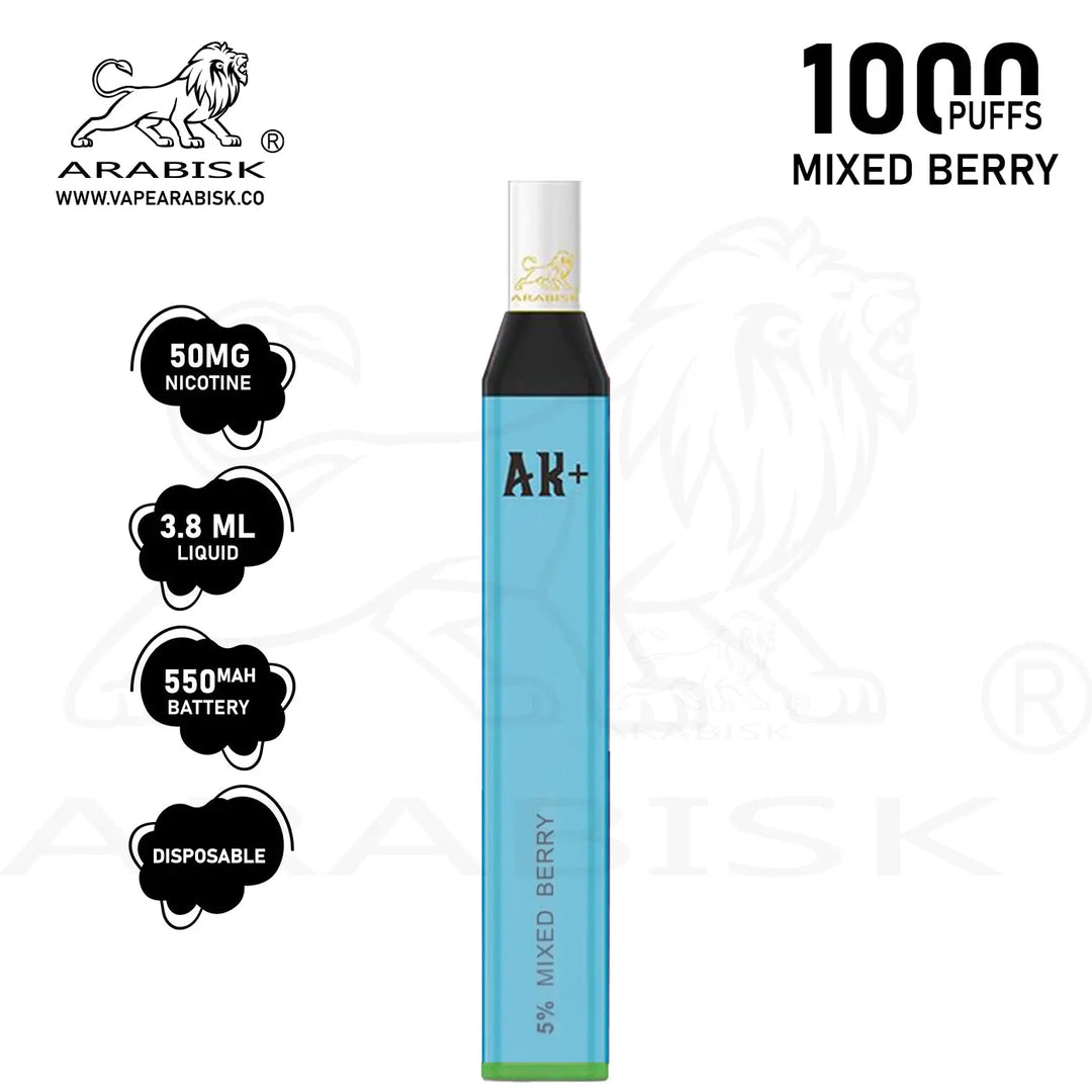 ARABISK AK+ 1000 PUFFS 50MG - MIXED BERRY Arabisk Vape