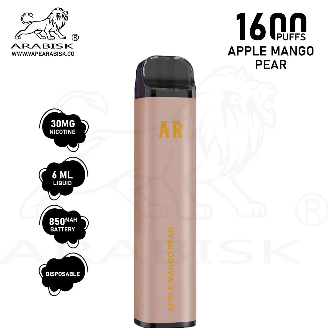ARABISK AR 1600 PUFFS 30MG - APPLE MANGO PEAR Arabisk Vape