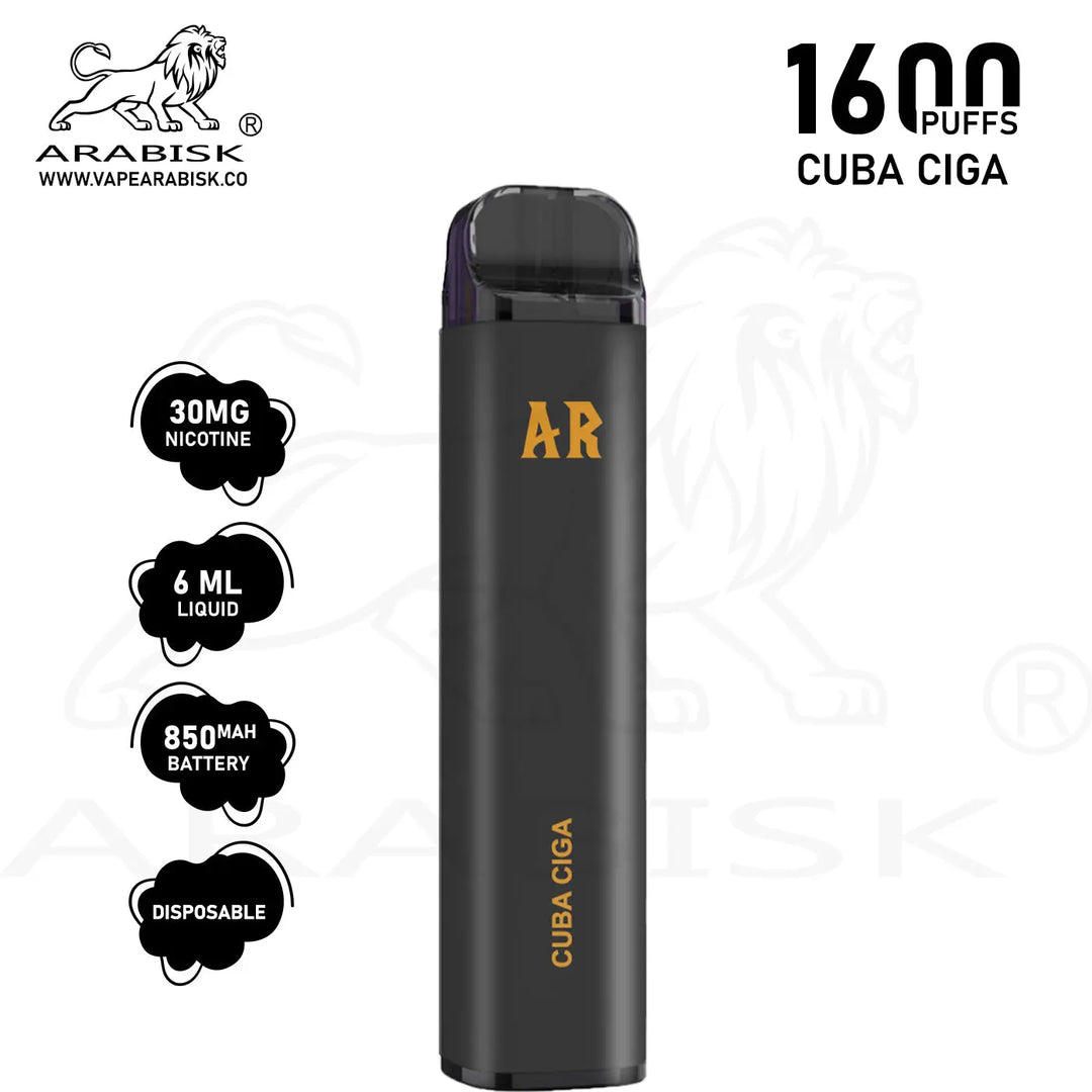 ARABISK AR 1600 PUFFS 30MG - CUBA CIGA Arabisk Vape