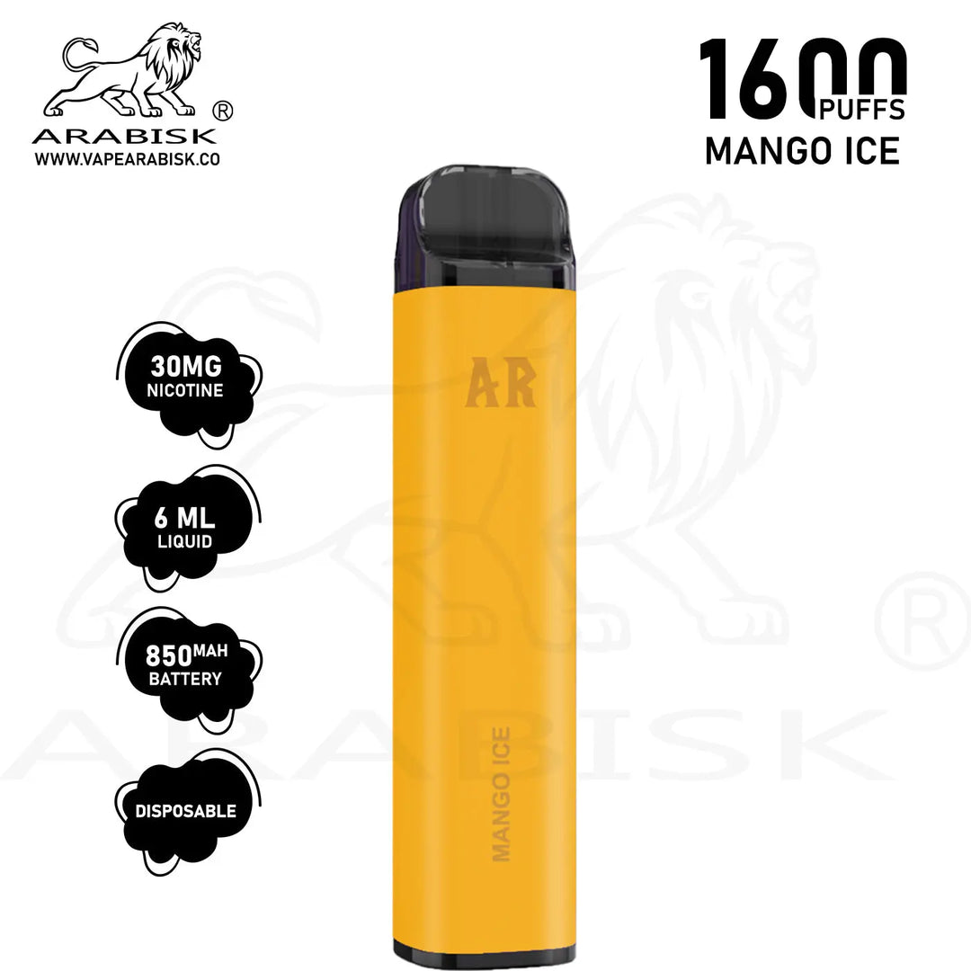 ARABISK AR 1600 PUFFS 30MG - MANGO ICE Arabisk Vape
