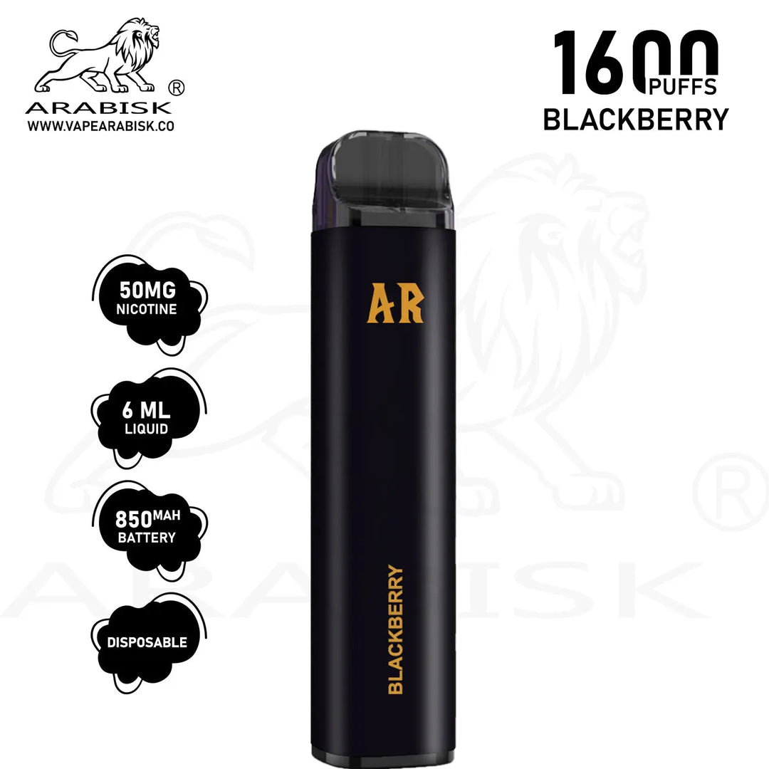 ARABISK AR 1600 PUFFS 50MG - BLACKBERRY Arabisk Vape