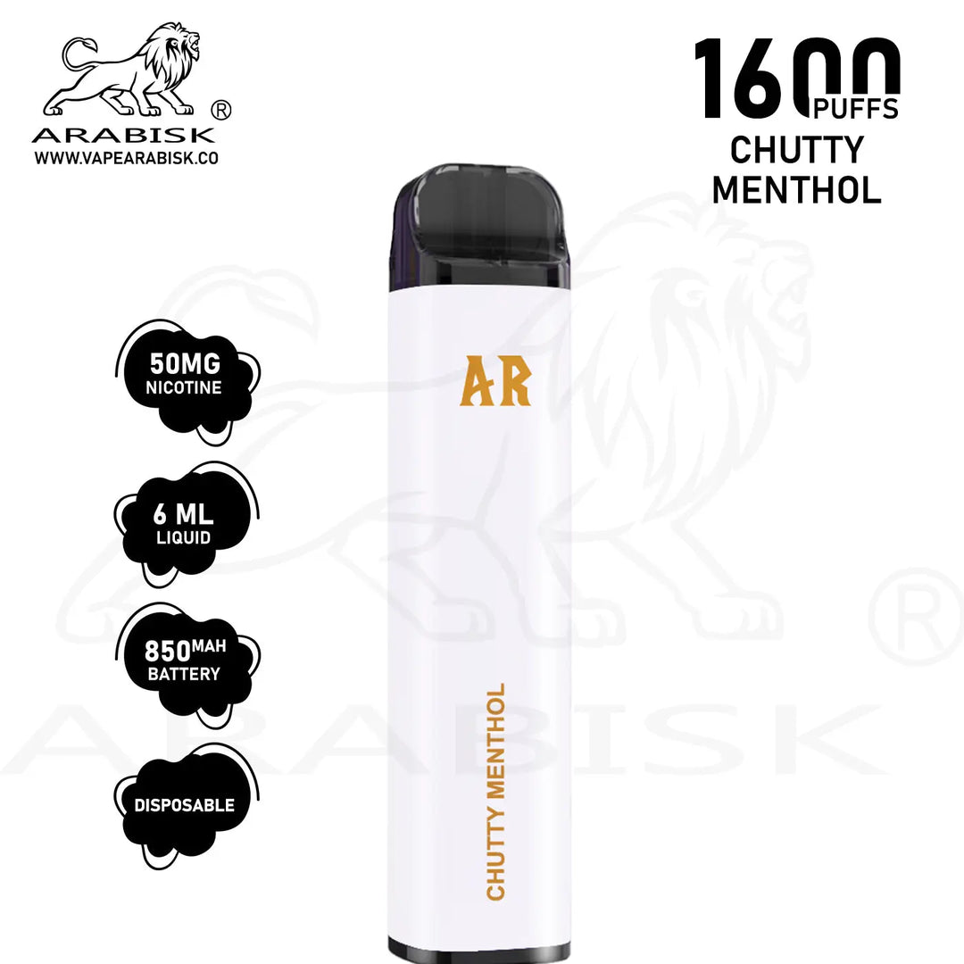 ARABISK AR 1600 PUFFS 50MG - CHUTTY MENTHOL Arabisk Vape