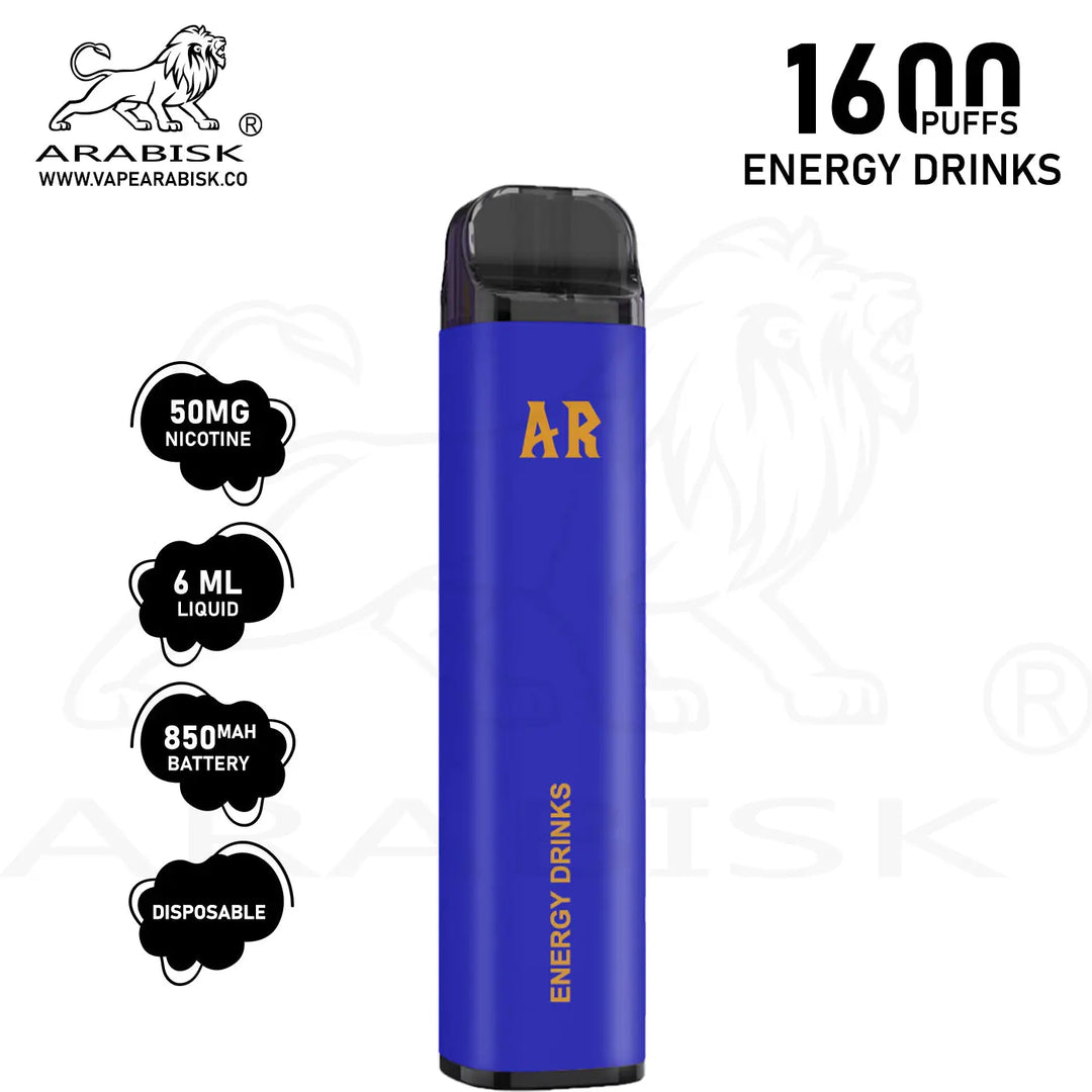 ARABISK AR 1600 PUFFS 50MG - ENERGY DRINK- Arabisk Vape