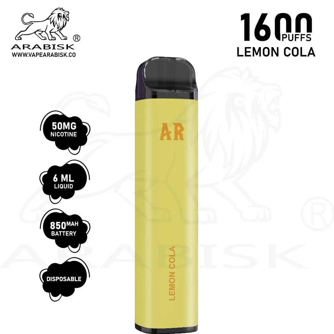 ARABISK AR 1600 PUFFS 50MG - LEMON COLA Arabisk Vape