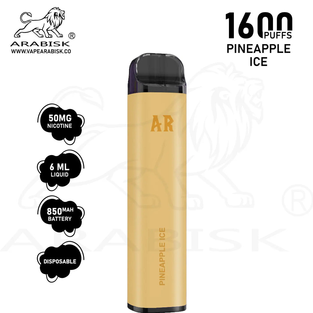 ARABISK AR 1600 PUFFS 50MG - PINEAPPLE ICE Arabisk Vape