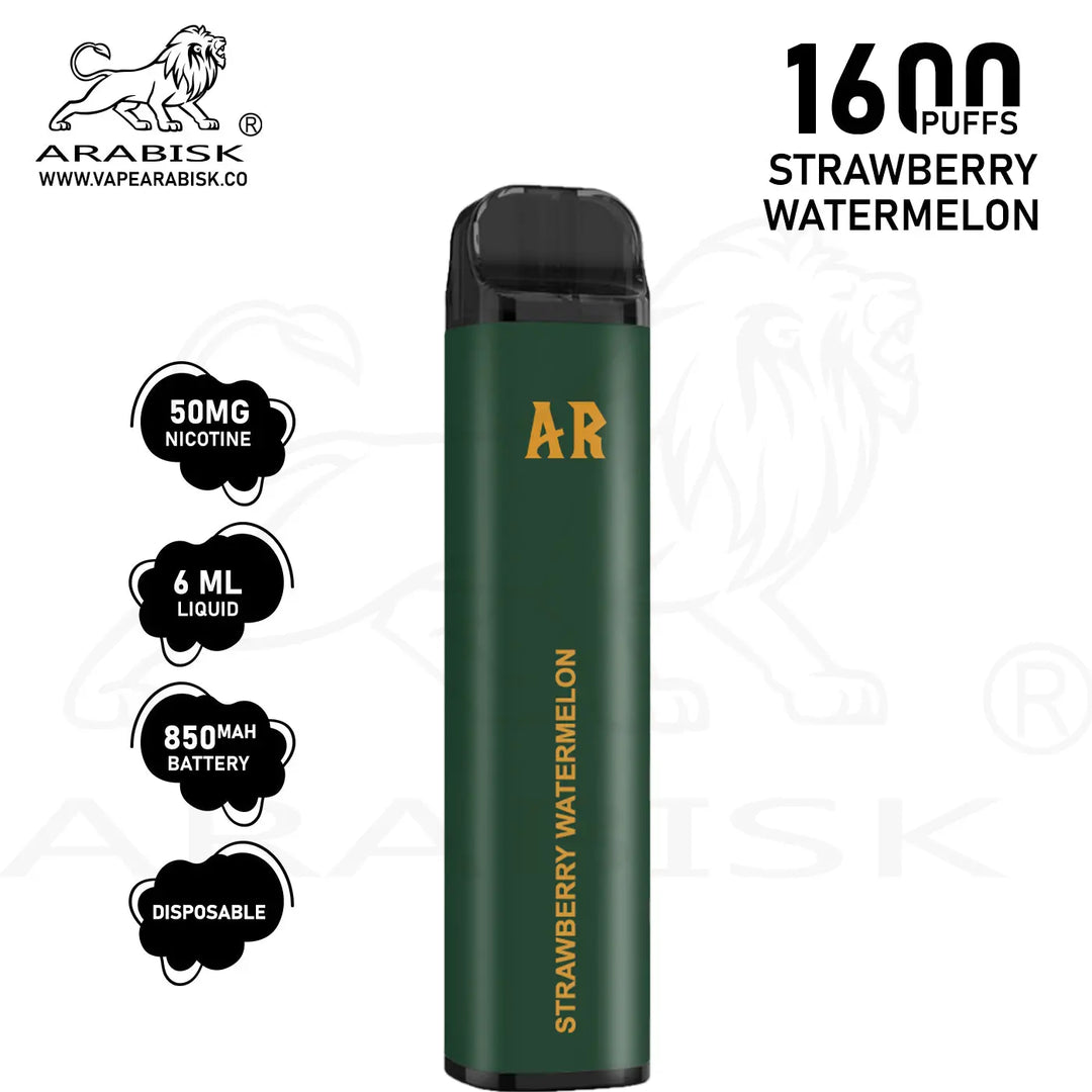 ARABISK AR 1600 PUFFS 50MG - STRAWBERRY WATERMELON Arabisk Vape