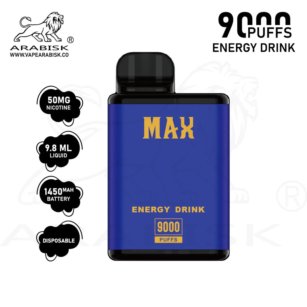 ARABISK AR MAX 9000 PUFFS 50MG - ENERGY DRINK Arabisk Vape