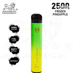 Load image into Gallery viewer, ARABISK AR PLUS 2500 PUFFS 50MG - FROZEN PINEAPPLE Arabisk Vape

