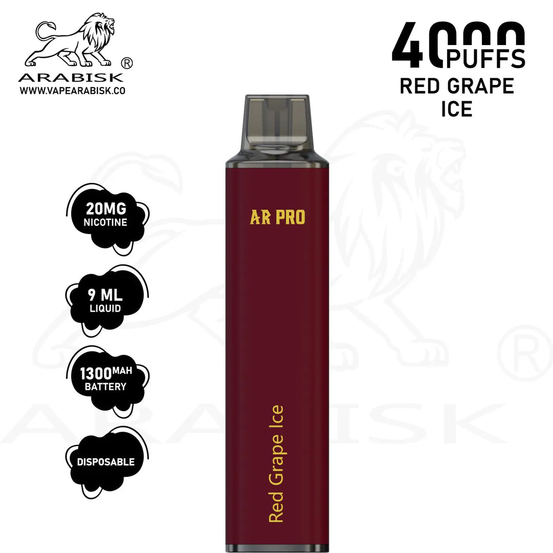 ARABISK AR PRO 4000 PUFFS 20MG - RED GRAPE ICE Arabisk Vape