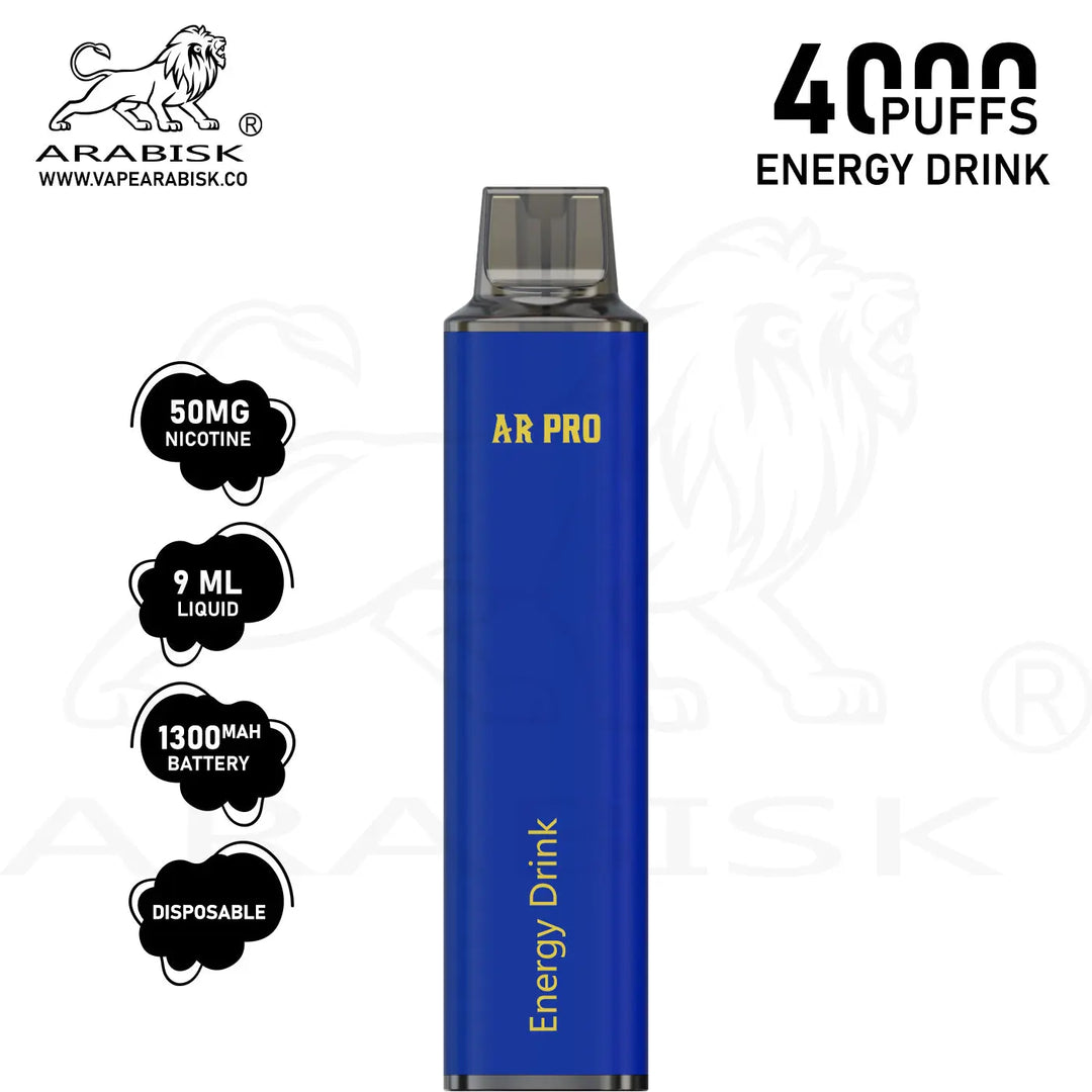 ARABISK AR PRO 4000 PUFFS 50MG - ENERGY DRINK Arabisk Vape