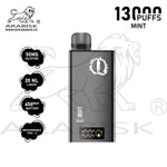 Load image into Gallery viewer, ARABISK Q 13000 PUFFS 50MG  RECHARGEABLE - MINT 
