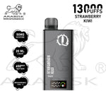 Load image into Gallery viewer, ARABISK Q 13000 PUFFS 50MG  RECHARGEABLE - STRAWBERRY KIWI 
