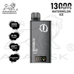 Load image into Gallery viewer, ARABISK Q 13000 PUFFS 50MG  RECHARGEABLE - WATERMELON ICE 
