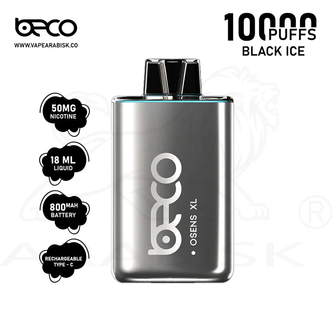 BECO OSENS XL 10000 PUFFS 50 MG - BLACK ICE Beco
