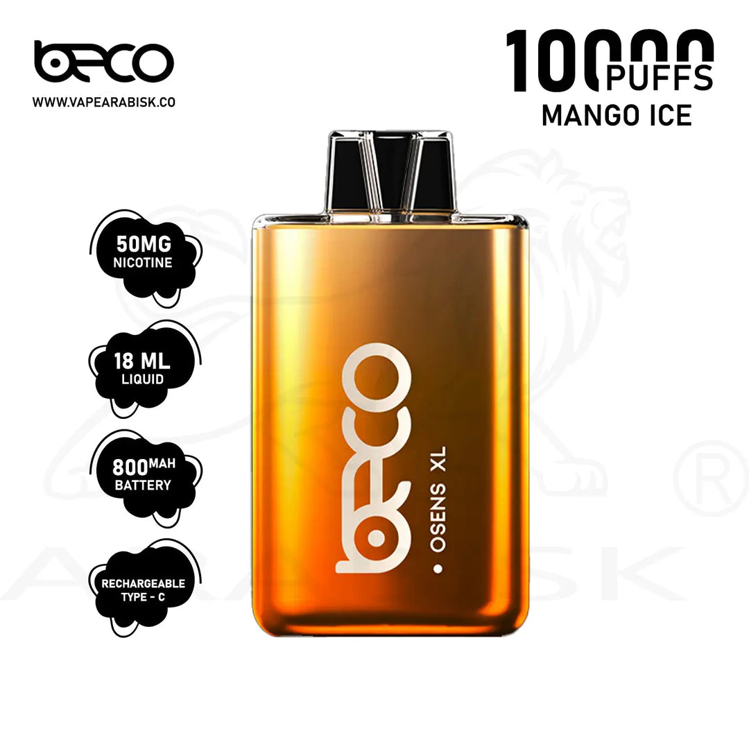 BECO OSENS XL 10000 PUFFS 50 MG - MANGO ICE Beco