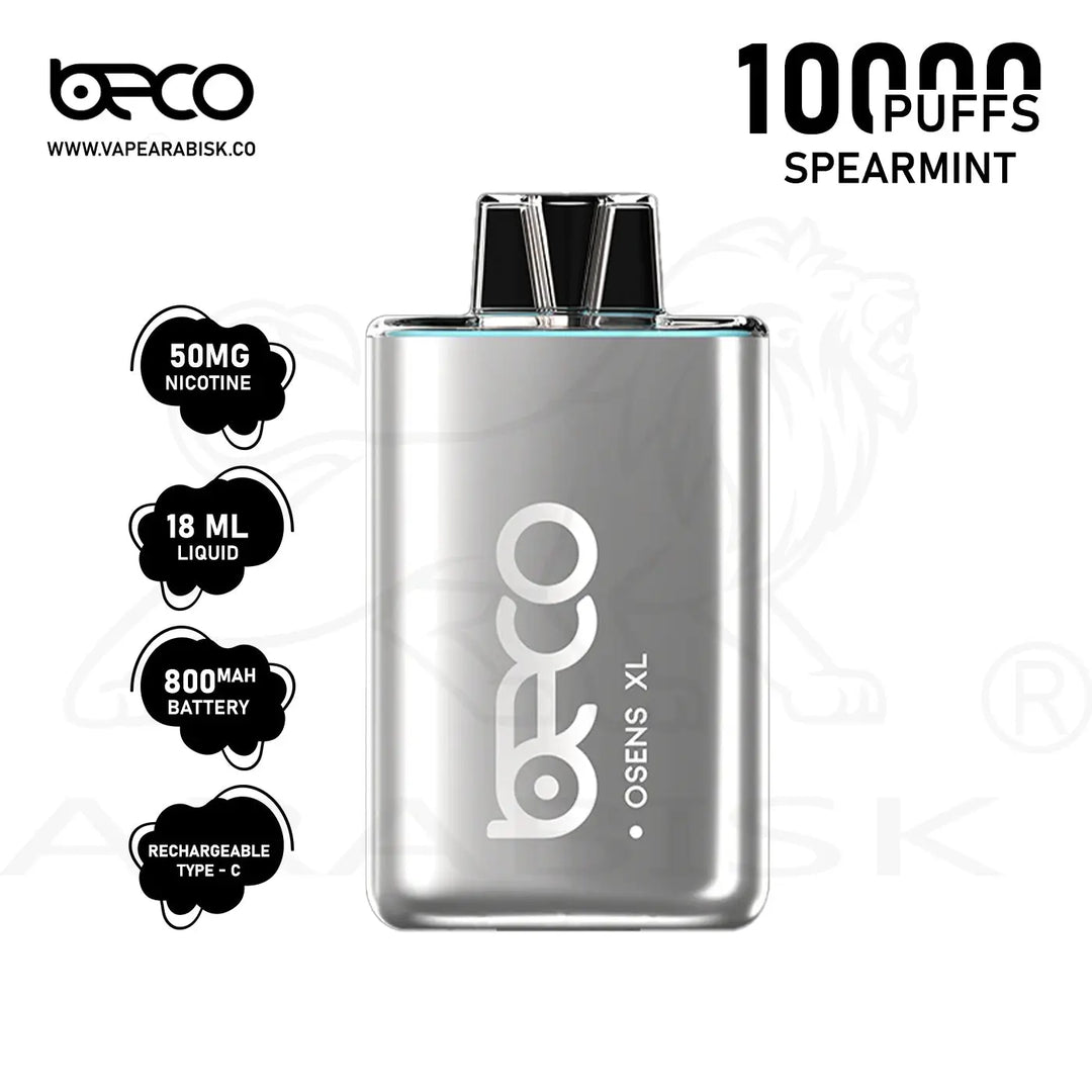 BECO OSENS XL 10000 PUFFS 50 MG - SPEARMINT Beco