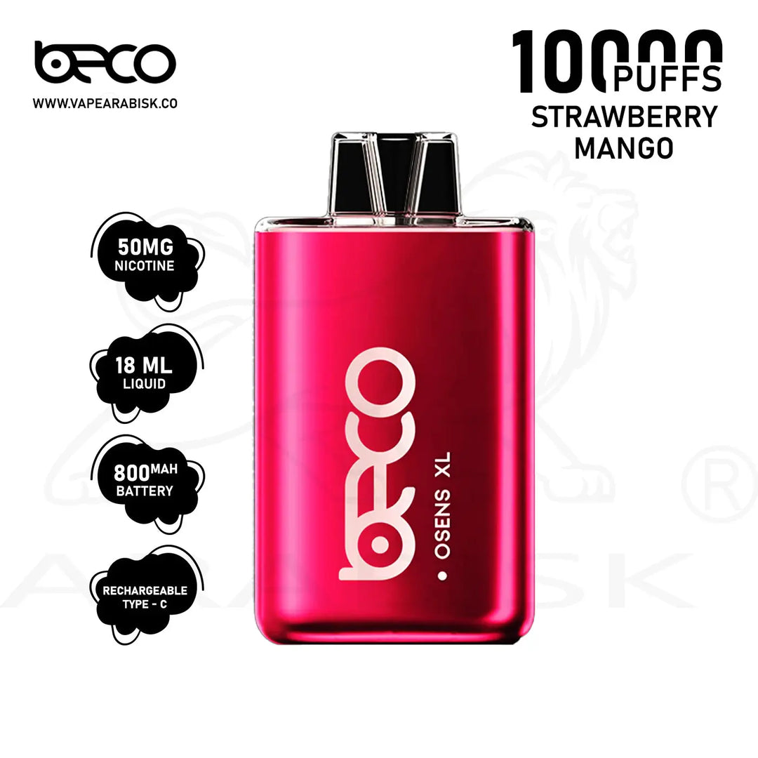 BECO OSENS XL 10000 PUFFS 50 MG - STRAWBERRY MANGO Beco