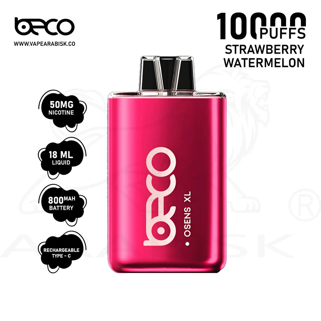 BECO OSENS XL 10000 PUFFS 50 MG - STRAWBERRY WATERMELON Beco