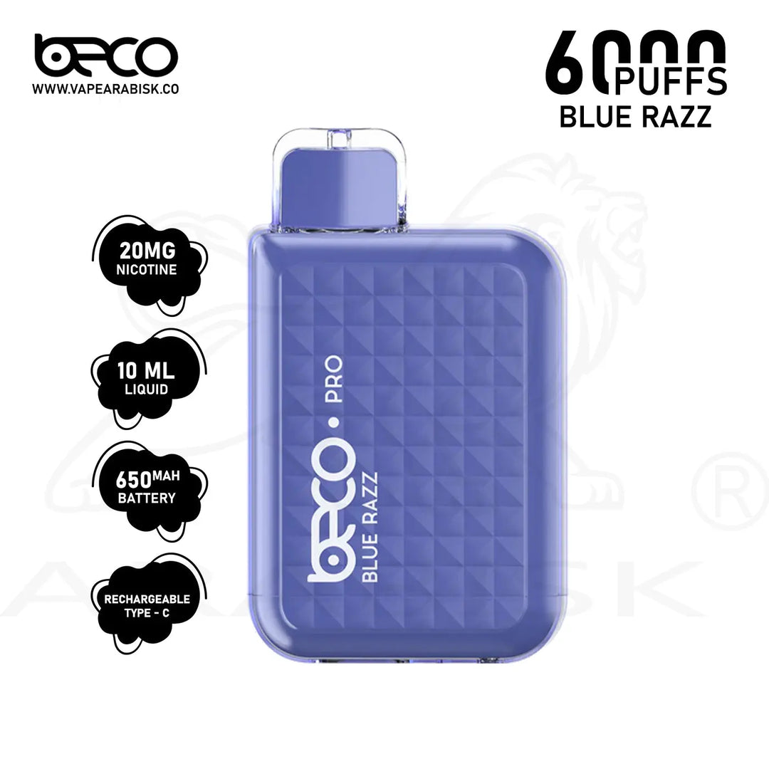 BECO PRO 6000 PUFFS 20MG - BLUE RAZZ Beco