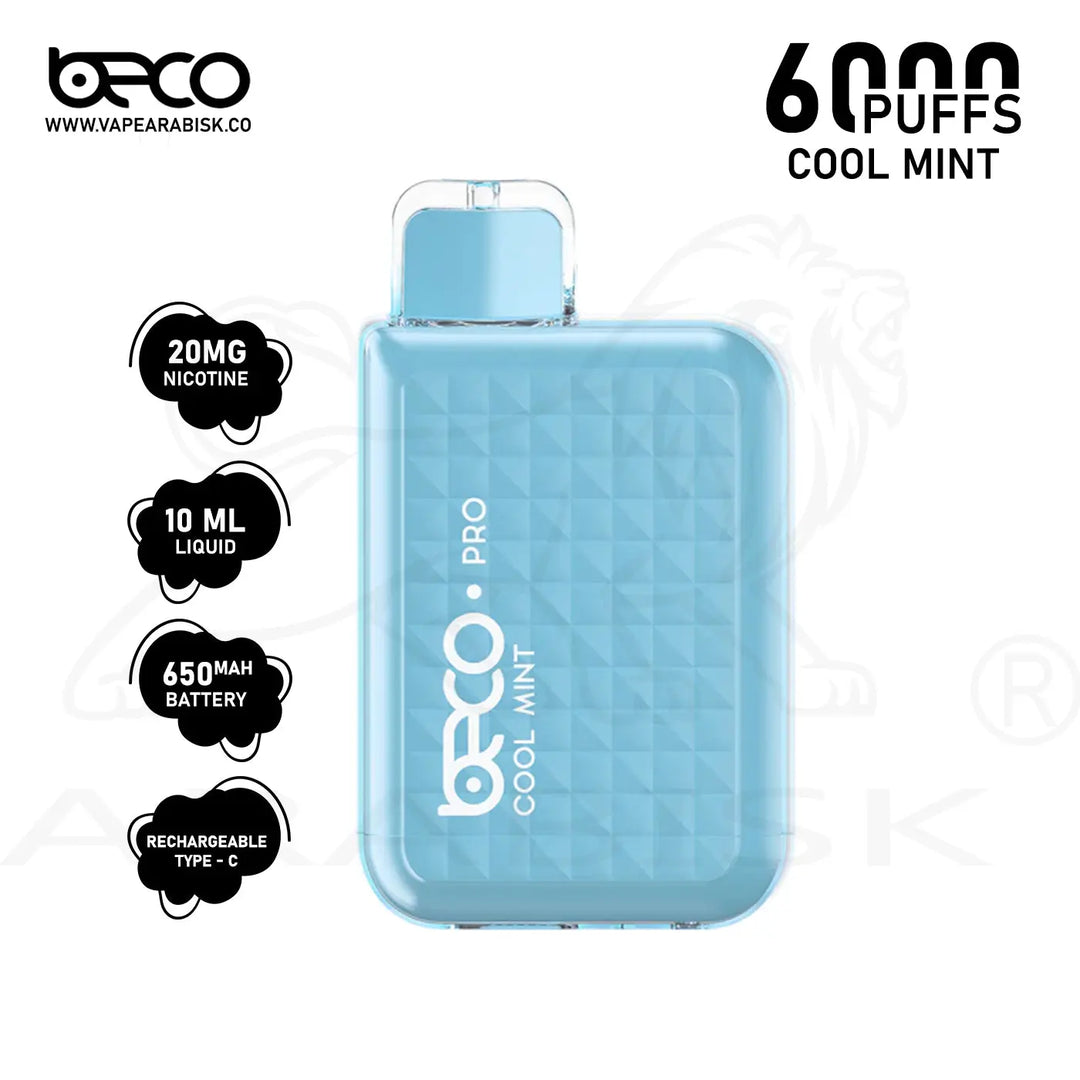 BECO PRO 6000 PUFFS 20MG - COOL MINT Beco