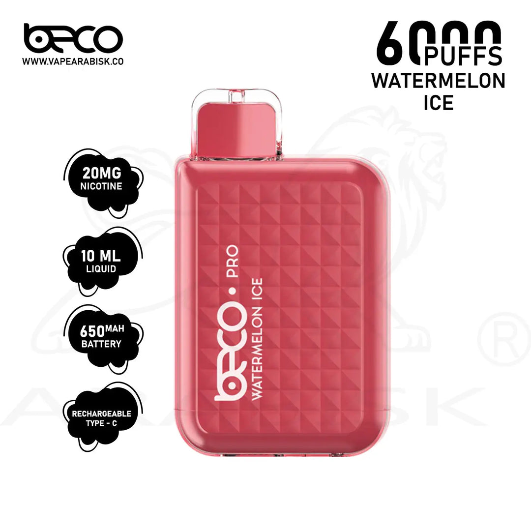 BECO PRO 6000 PUFFS 20MG - WATERMELON ICE Beco