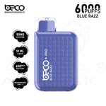 Load image into Gallery viewer, BECO PRO 6000 PUFFS 50MG - BLUERAZZ Beco
