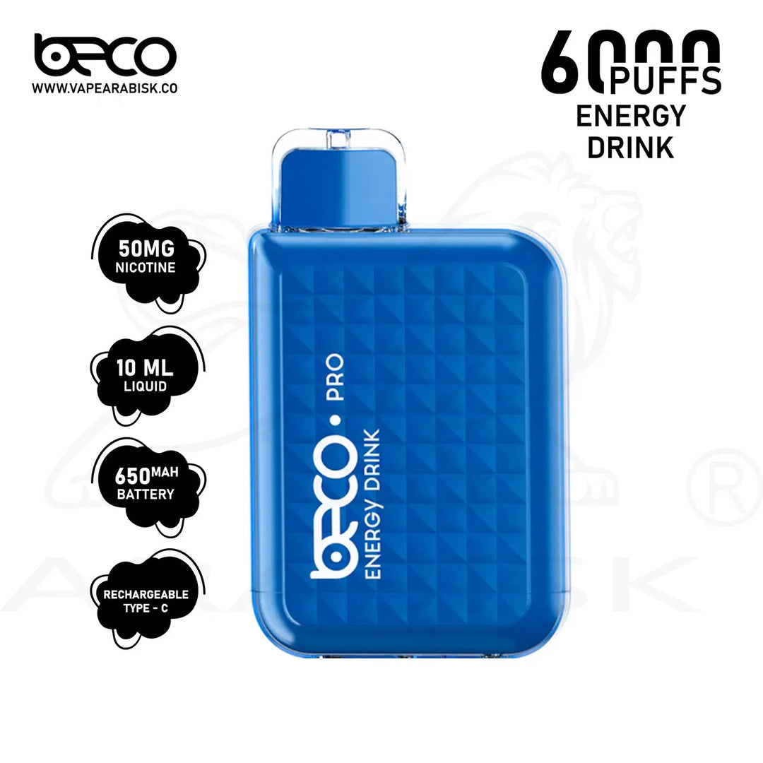 BECO PRO 6000 PUFFS 50MG - ENERGY DRINK Beco