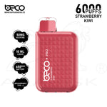 Load image into Gallery viewer, BECO PRO 6000 PUFFS 50MG - STRAWBERRY KIWI Beco
