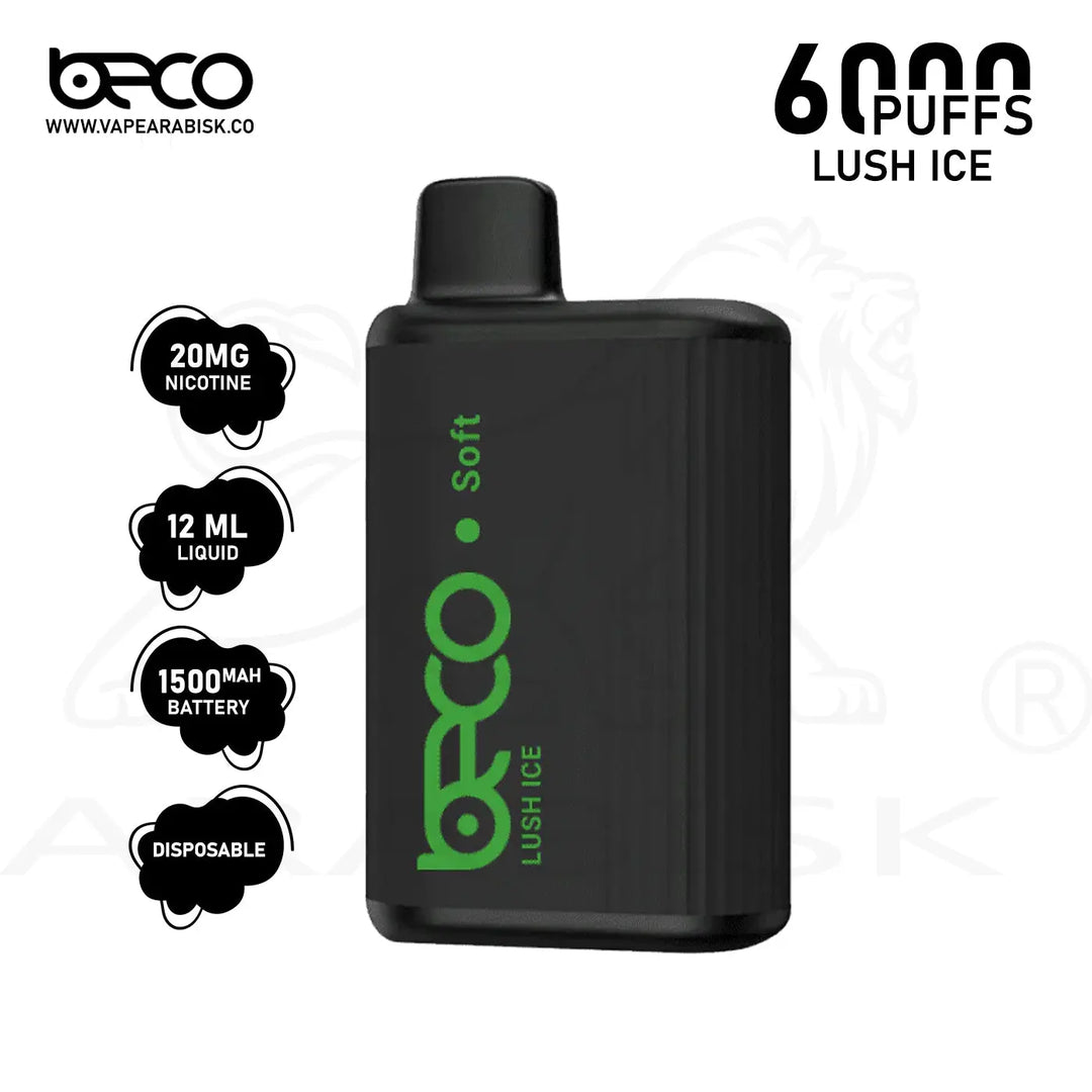 BECO SOFT 6000 PUFFS 20MG - LUSH ICE Beco