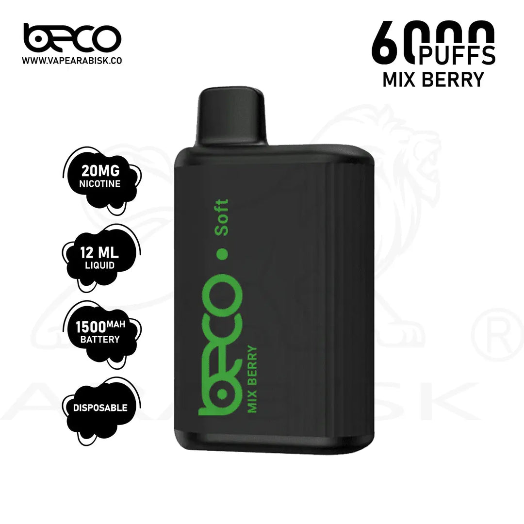 BECO SOFT 6000 PUFFS 20MG - MIXED BERRIES Beco