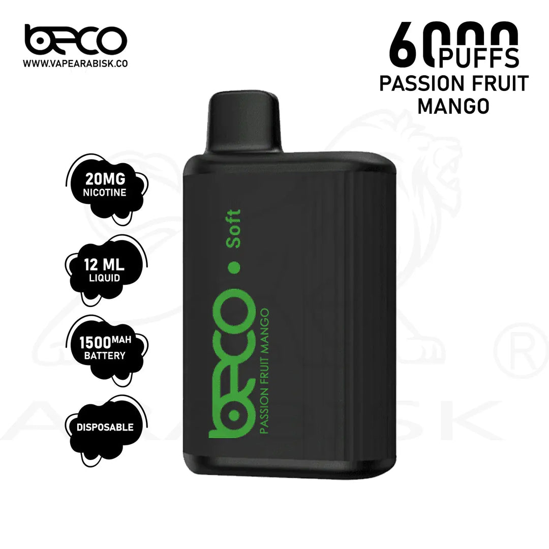 BECO SOFT 6000 PUFFS 20MG - PASSION FRUIT MANGO Beco