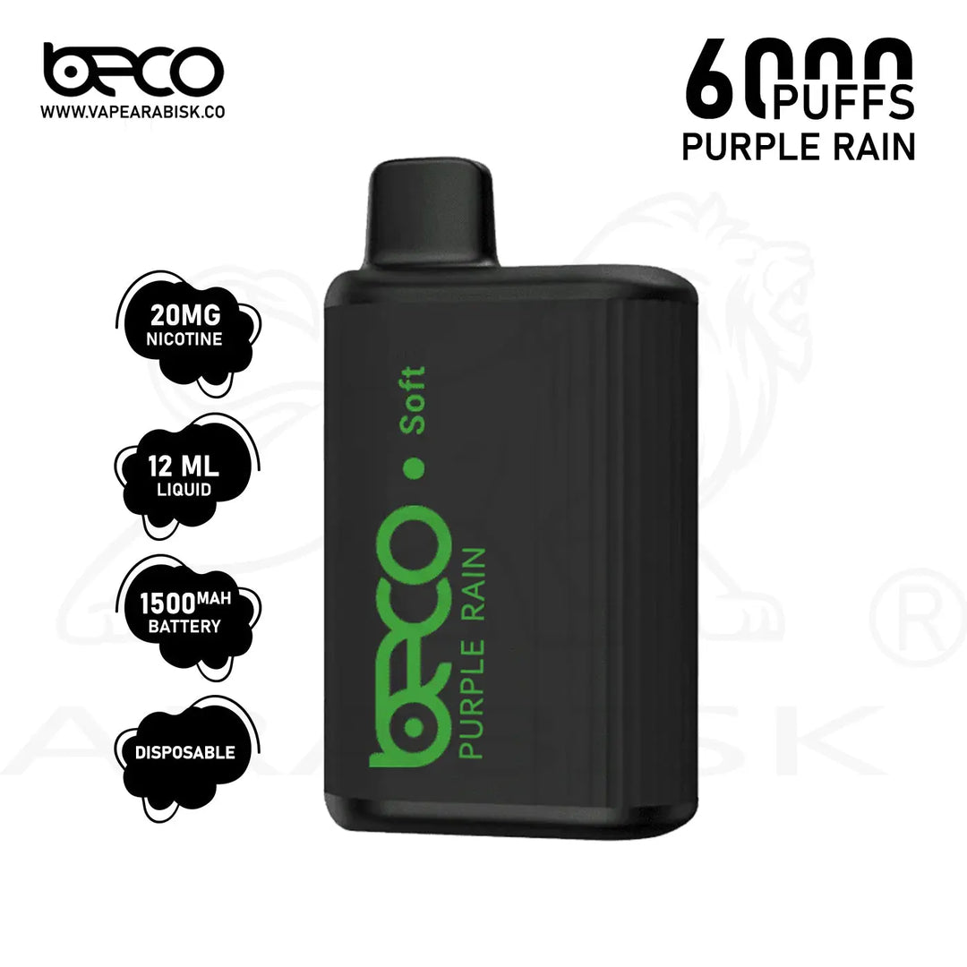 BECO SOFT 6000 PUFFS 20MG - PURPLE RAIN Beco