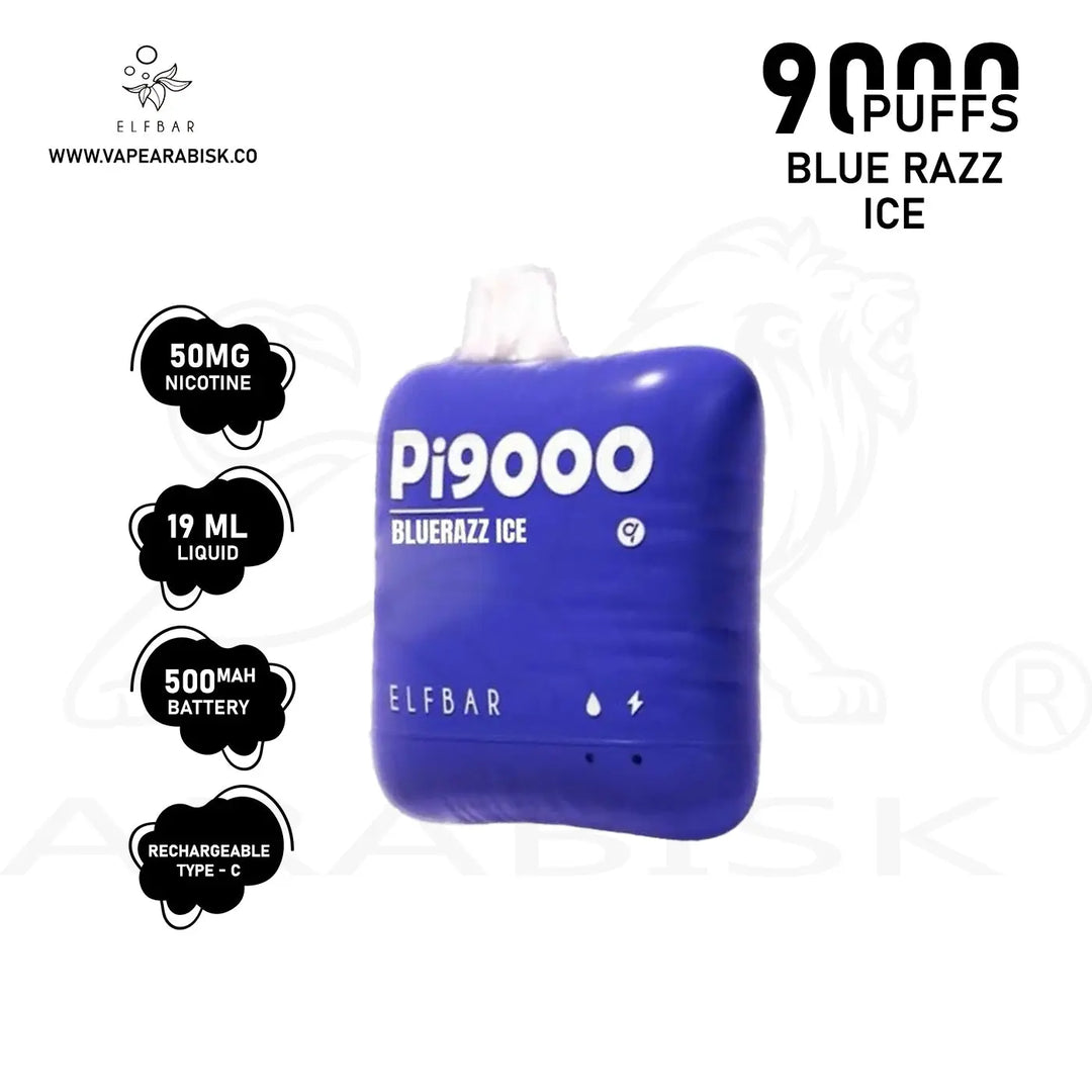 ELF BAR PI9000 PUFFS 50MG - BLUERAZZ ICE Elf Bar