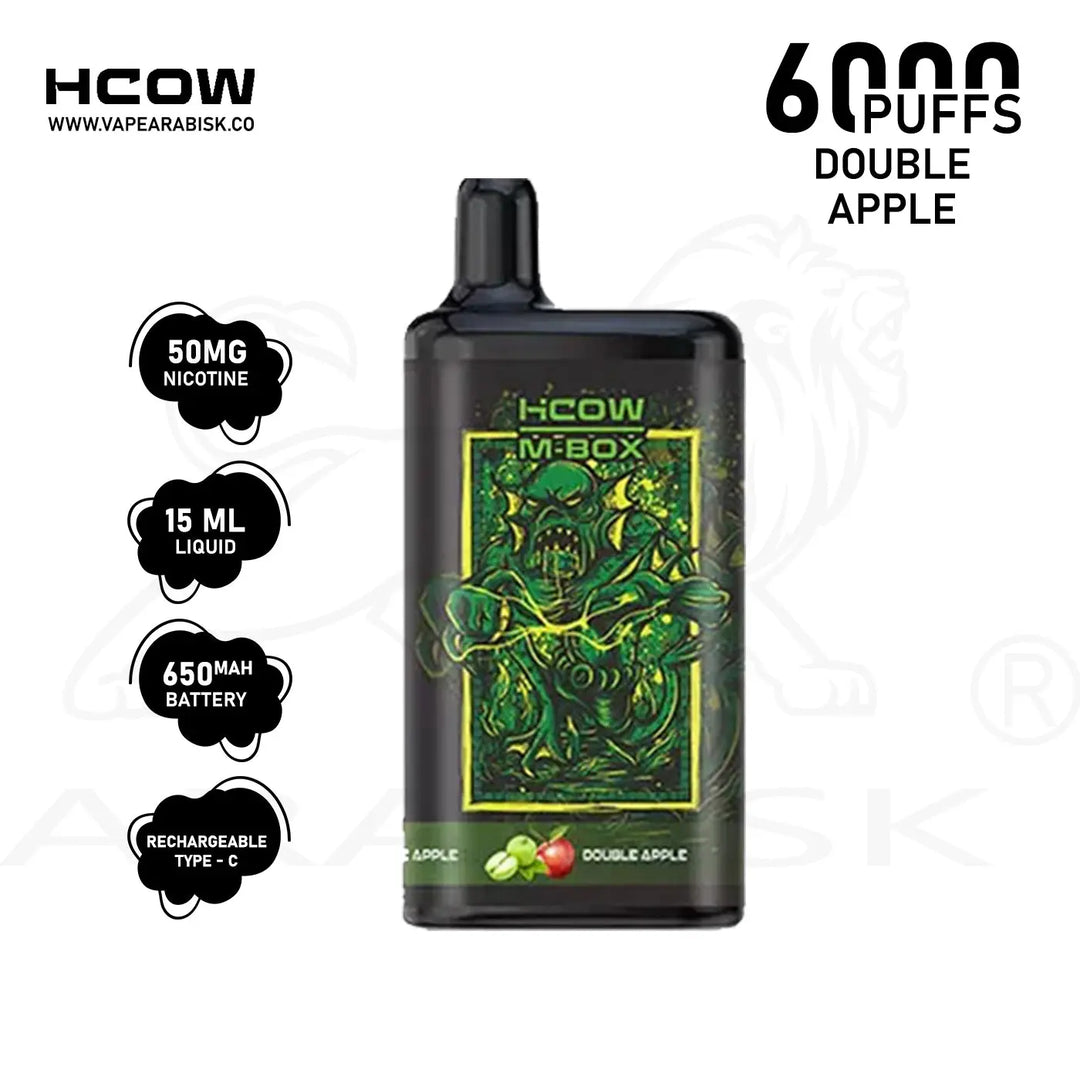 HCOW MBOX 6000 PUFFS 50MG - DOUBLE APPLE HCOW