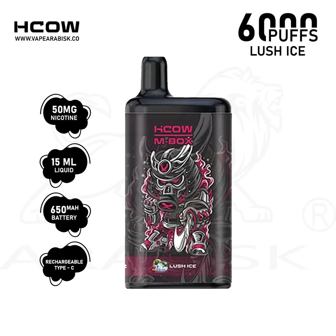 HCOW MBOX 6000 PUFFS 50MG - LUSH ICE HCOW