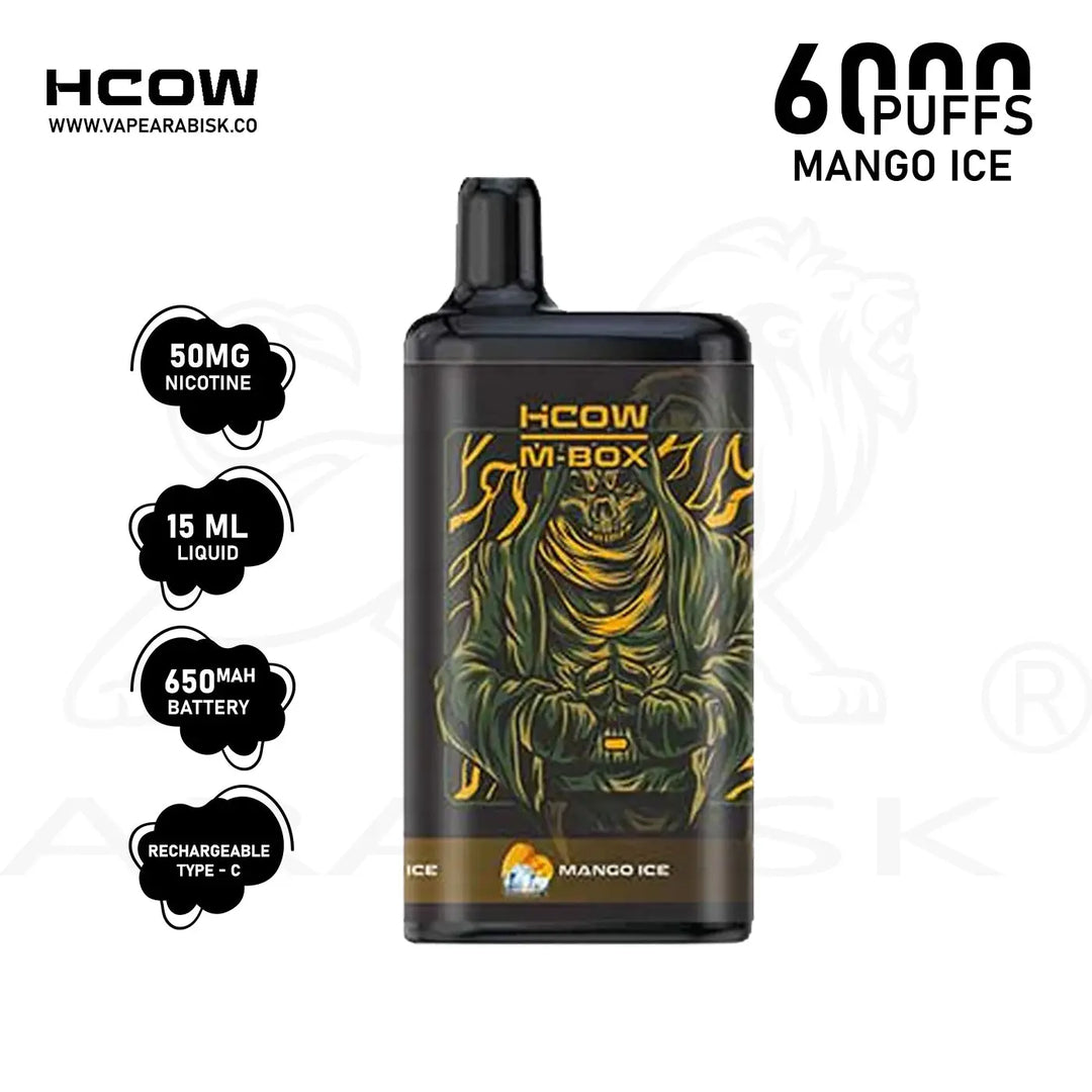 HCOW MBOX 6000 PUFFS 50MG - MANGO ICE HCOW