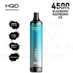 Load image into Gallery viewer, HQD XXL 4500 PUFFS 50MG - BLUEBERRY RASPBERRY HQD
