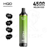 Load image into Gallery viewer, HQD XXL 4500 PUFFS 50MG - MELON ICED HQD
