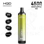 Load image into Gallery viewer, HQD XXL 4500 PUFFS 50MG - SOUR APPLE ICE HQD
