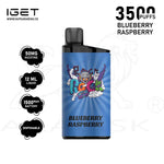 Load image into Gallery viewer, IGET BAR 3500 PUFFS 50MG - BLUEBERRY RASPBERRY IGET BAR
