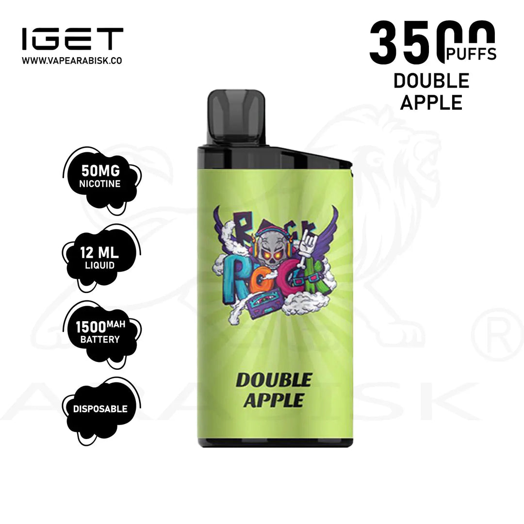 IGET BAR 3500 PUFFS 50MG - DOUBLE APPLE IGET BAR