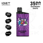 Load image into Gallery viewer, IGET BAR 3500 PUFFS 50MG - RASPBERRY GRAPE IGET BAR
