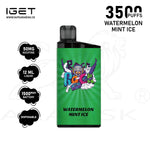 Load image into Gallery viewer, IGET BAR 3500 PUFFS 50MG - WATERMELON MINT ICE IGET BAR
