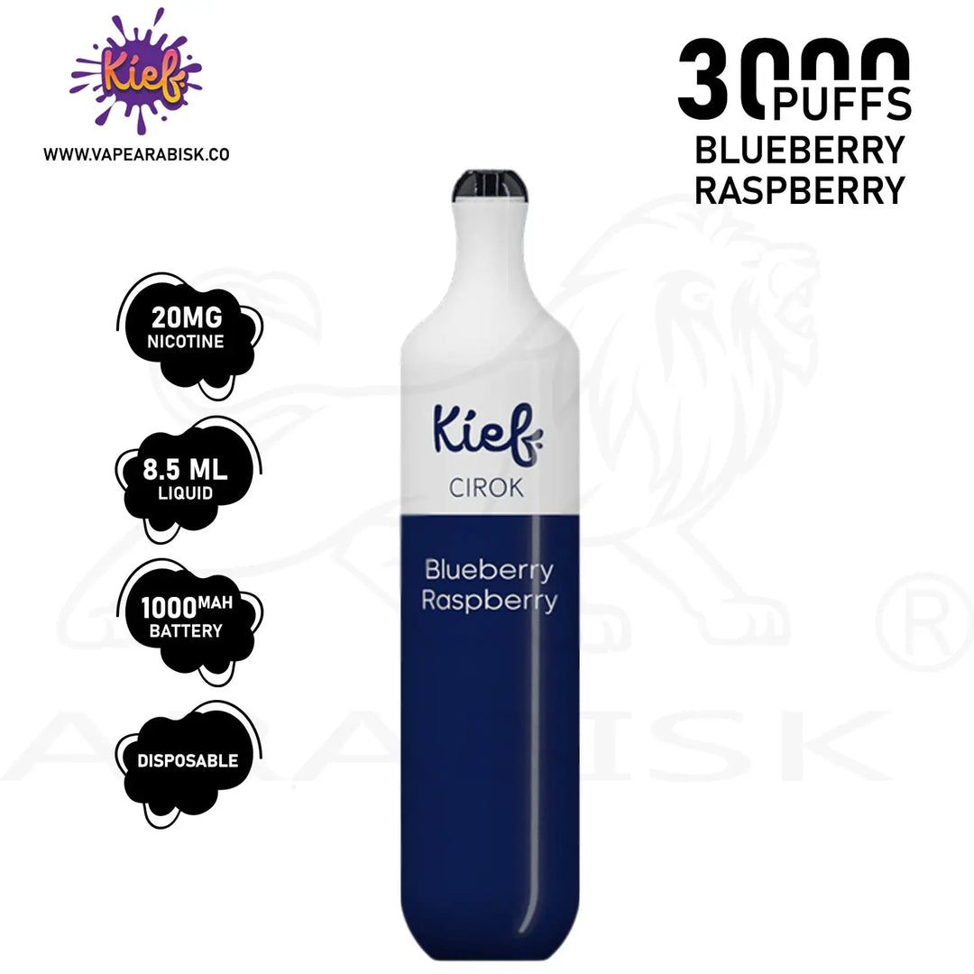 KIEF CIROK 3000 PUFFS 20MG - BLUEBERRY RASPBERRY 