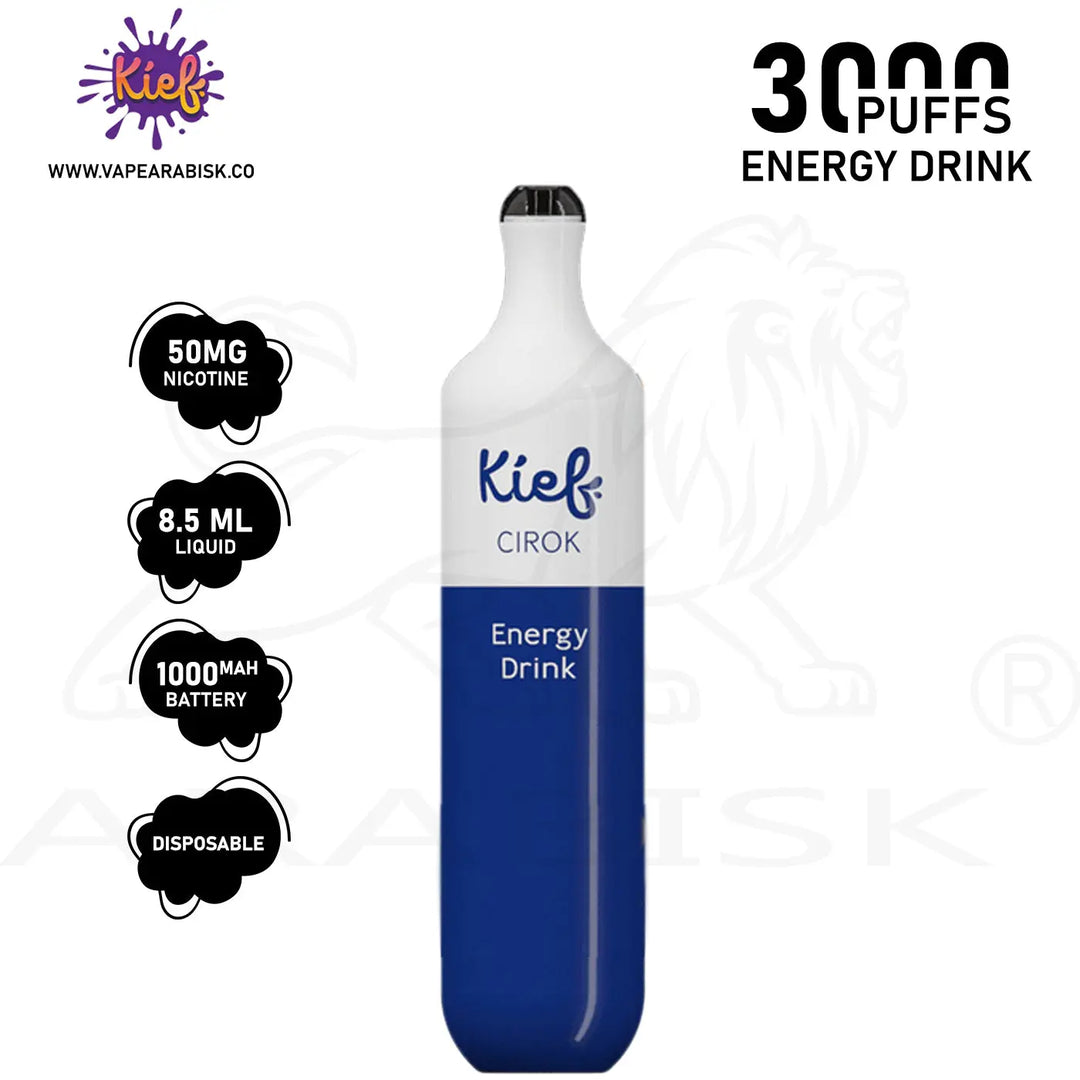 KIEF CIROK 3000 PUFFS 50MG - ENERGY DRINK 