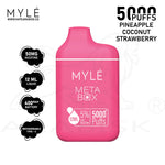 Load image into Gallery viewer, MYLE META BOX 5000 PUFFS 50MG - PINEAPPLE COCONUT STRAWBERRY MYLE

