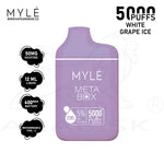 Load image into Gallery viewer, MYLE META BOX 5000 PUFFS 50MG - WHITE GRAPE ICE MYLE
